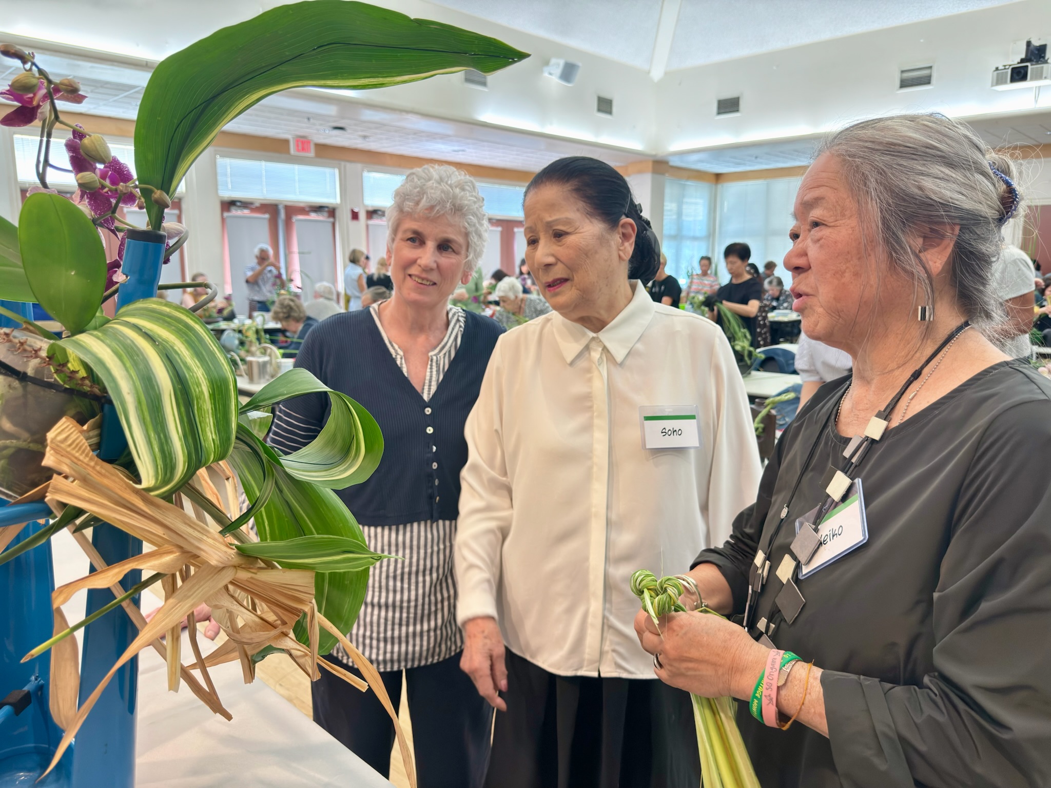 Rachel Johnson, Soho Sakai , and Keiko Kubo admiring Nixon’s designs